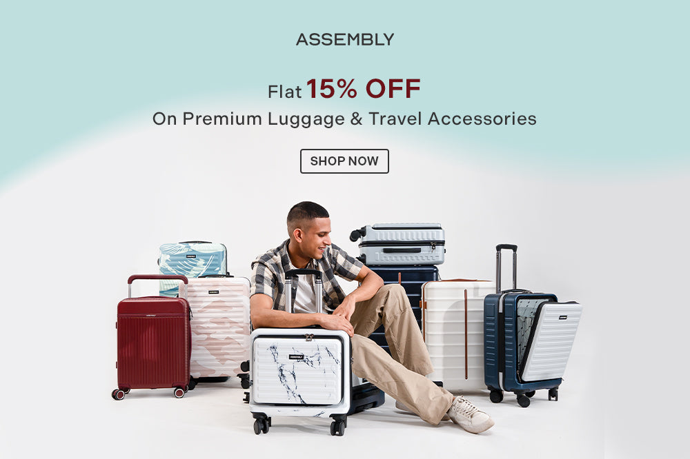 Flat 15% off on Premium Luggage & Travel Accessories